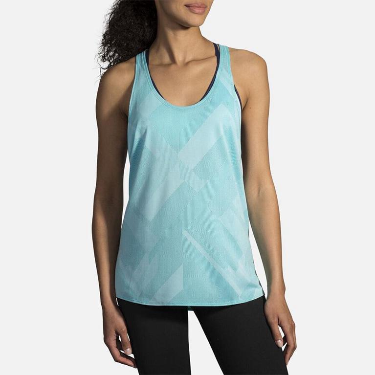 Brooks ARRAY Running Tank Top Womens Online - Blue (MDA167598)